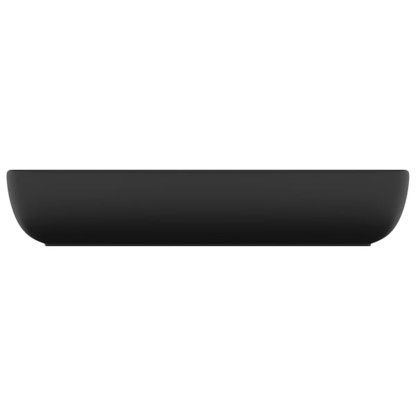 vidaXL luksuriøs håndvask 71x38 cm rektangulær keramik mat sort