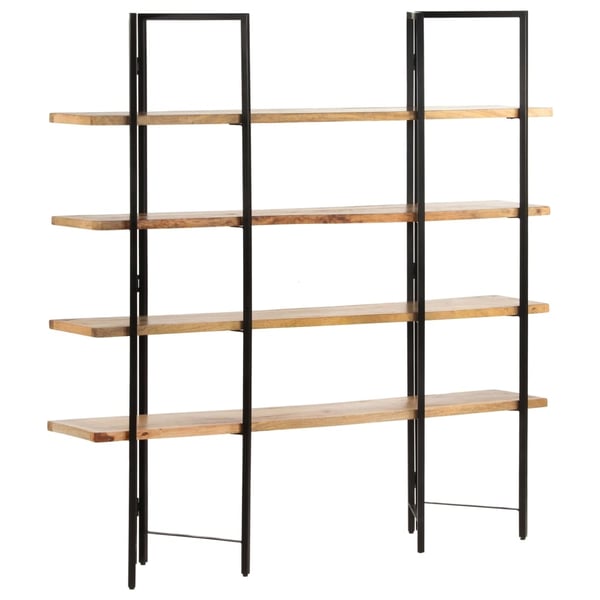 vidaXL Bogreol/reol med 4 hylder 160x35x160 cm massivt mangotræ change