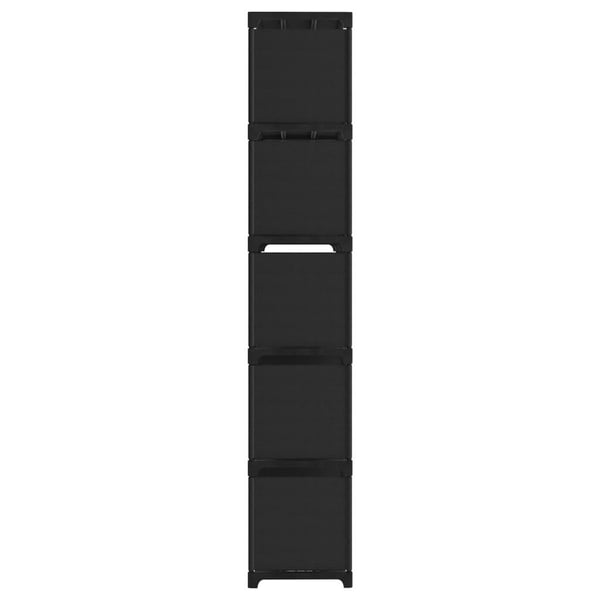 vidaXL reol med 15 rum 103x30x175,5 cm stof sort