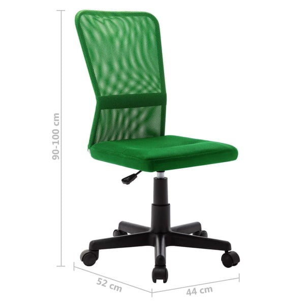 vidaXL kontorstol 44x52x100 cm meshstof grøn