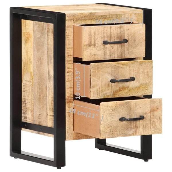 vidaXL Nattbord 40x35x55 heltre mango