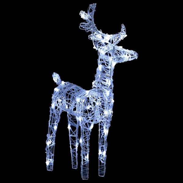 vidaXL Reinsdyr og slede julepynt 160 LED 130 cm akryl