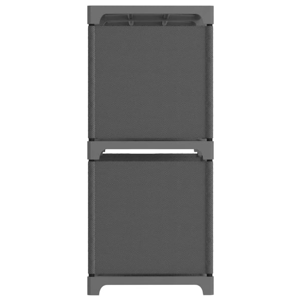 vidaXL Display reol med 5 kubeformede rum 103x30x72,5 cm stof grå