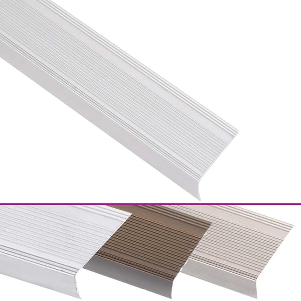 vidaXL Trappeneser L-form 15 stk aluminium 100 cm sølv