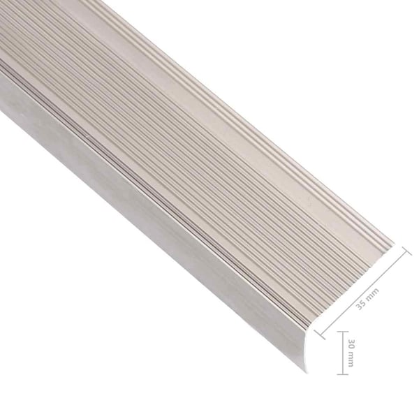 vidaXL Trappeneser L-form 5 stk aluminium 90 cm champagne