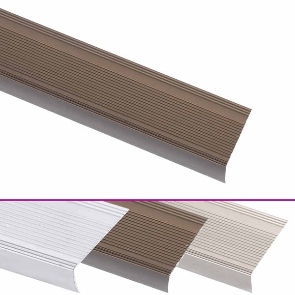 vidaXL Portaikon suojukset L-muotoiset 15 kpl alumiini 90 cm ruskea