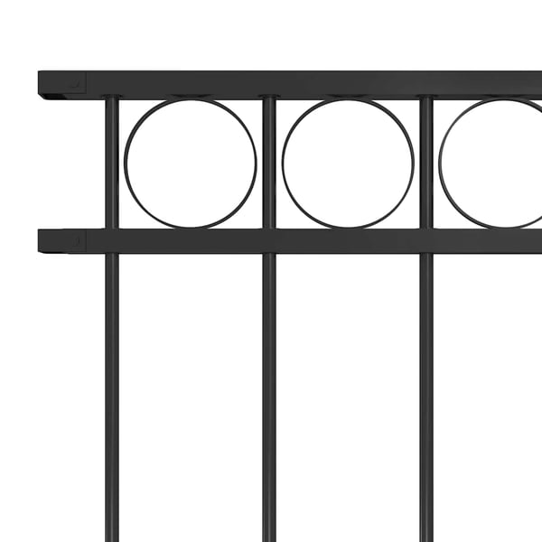vidaXL Staketpanel stål 1,7x1,5 m svart