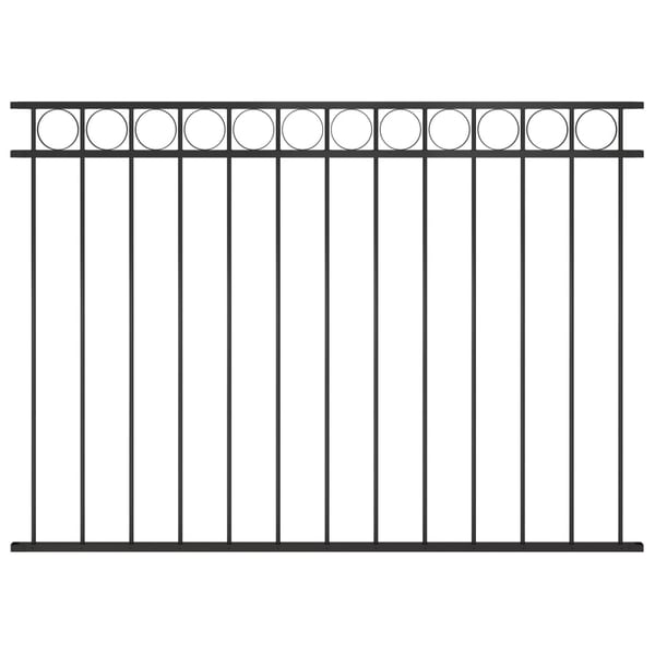 vidaXL Gjerdepanel stål 1,7x1,2 m svart