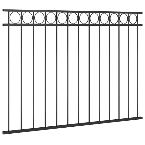 vidaXL Gjerdepanel stål 1,7x1,2 m svart