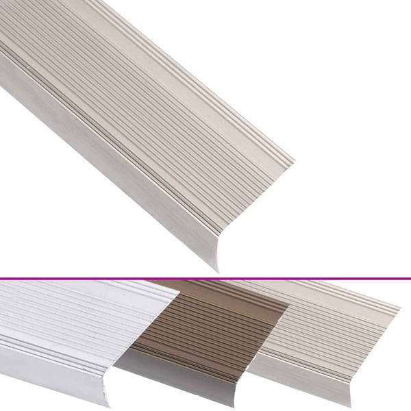 vidaXL Trappeneser L-form 15 stk aluminium 100 cm champagne