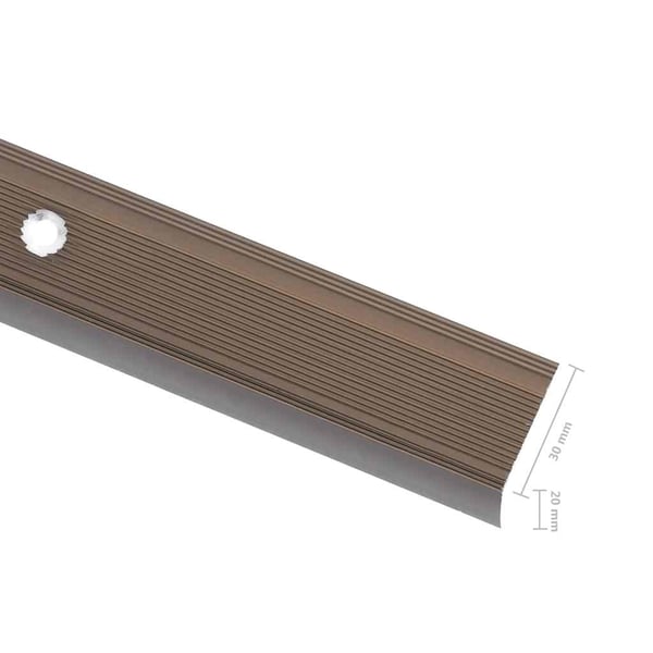 vidaXL Trappeneser L-form 15 stk aluminium 100 cm brun