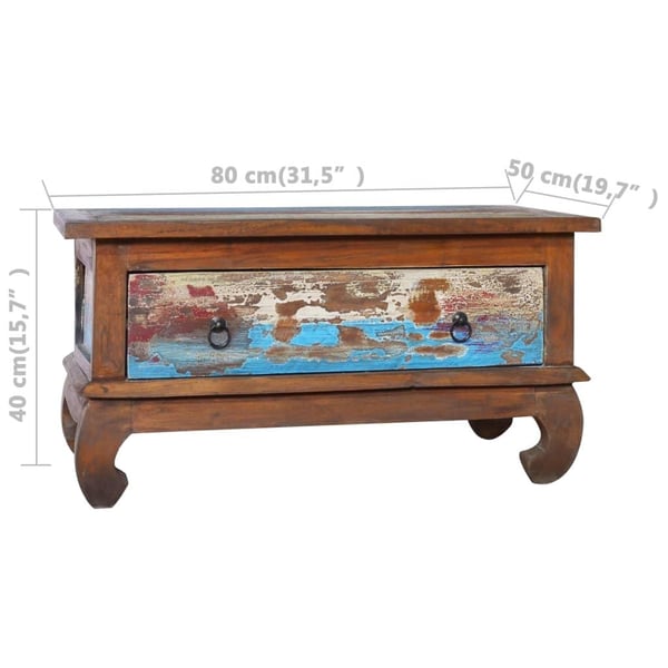 vidaXL sofabord 80x50x40 cm genanvendt teaktræ