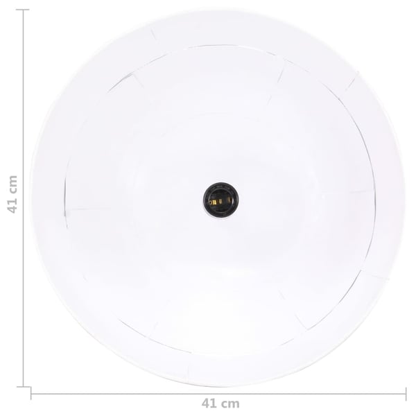 vidaXL Industriell vintage hengelampe 25 W hvit rund 41 cm E27