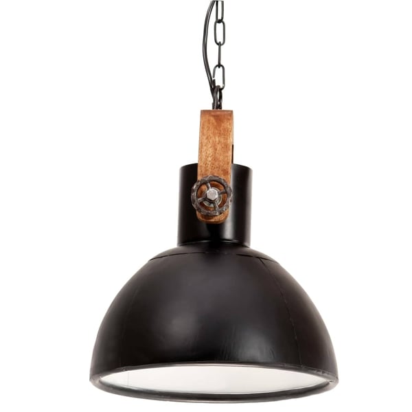 vidaXL Industriell hengelampe 25 W svart rund 30 cm E27