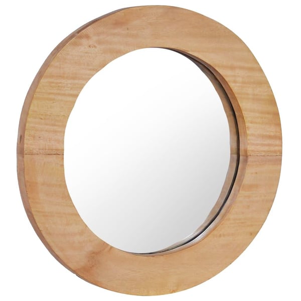 vidaXL vægspejl 40 cm teak rund