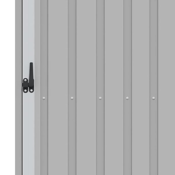 vidaXL brændeskur 245x98x159 cm galvaniseret stål grå
