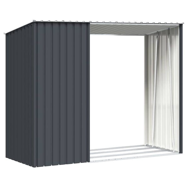 vidaXL Puutarhan polttopuuvaja antrasiitti 245x98x159 cm galv. teräs