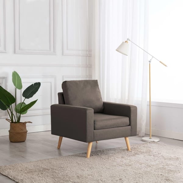 vidaXL lænestol stof gråbrun