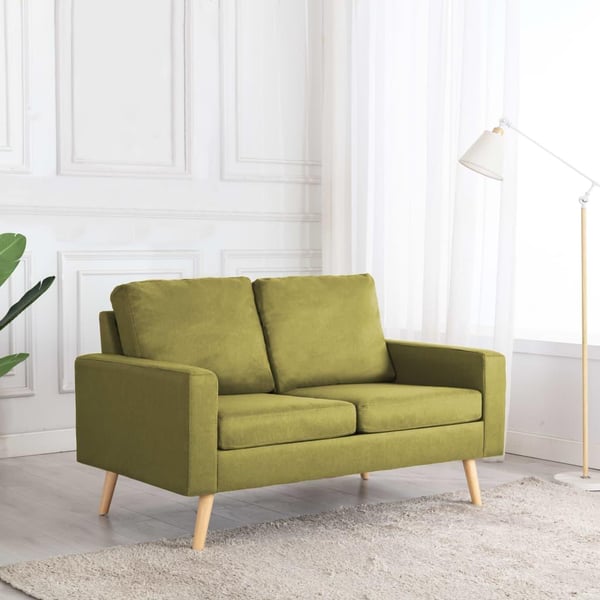 vidaXL 2-personers sofa stof grøn