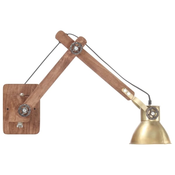 vidaXL Vegglampe i industriell stil messing rund E27