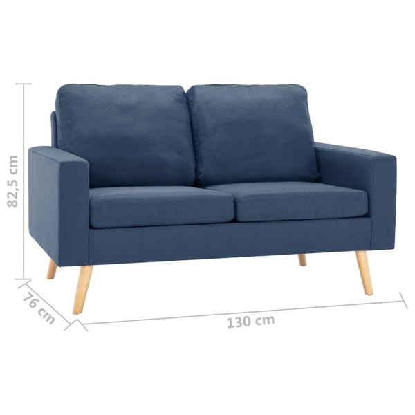 vidaXL sofasæt 2 dele stof blå