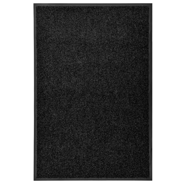 vidaXL Dørmatte vaskbar svart 60x90 cm