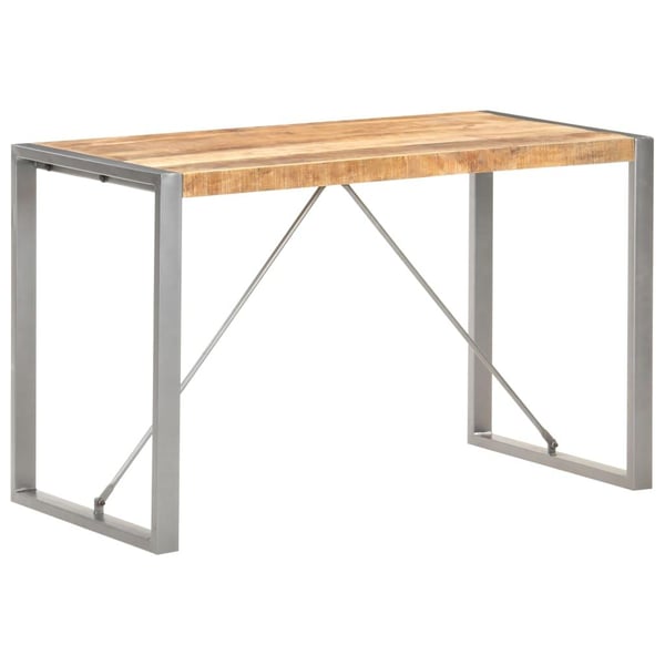 vidaXL Spisebord 120x60x75 cm grov heltre mango