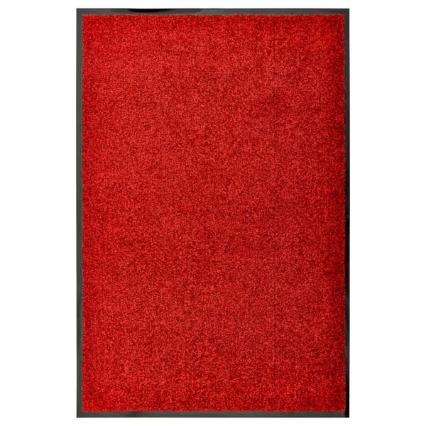 vidaXL vaskbar dørmåtte 60x90 cm rød