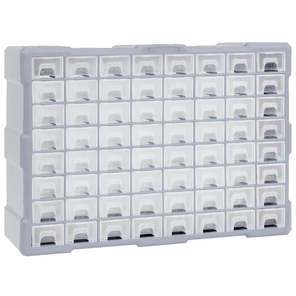 vidaXL Sortimentskap med 64 skuffer 52x16x37,5 cm