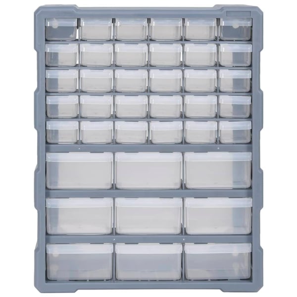vidaXL skuffereol med 39 skuffer 38x16x47 cm