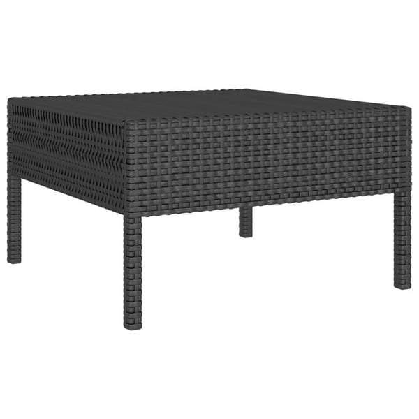 vidaXL loungesæt til haven 3 dele med hynder polyrattan sort
