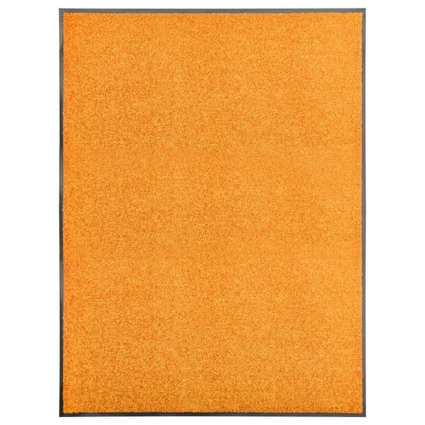 vidaXL vaskbar dørmåtte 90x120 cm orange