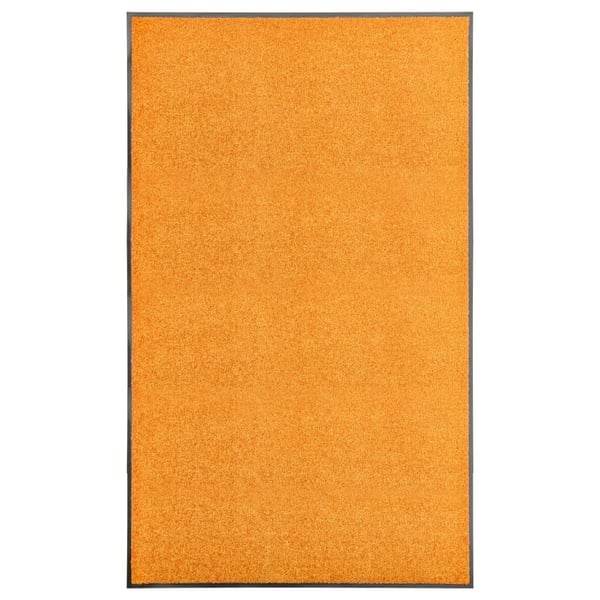 vidaXL Dørmatte vaskbar oransje 90x150 cm