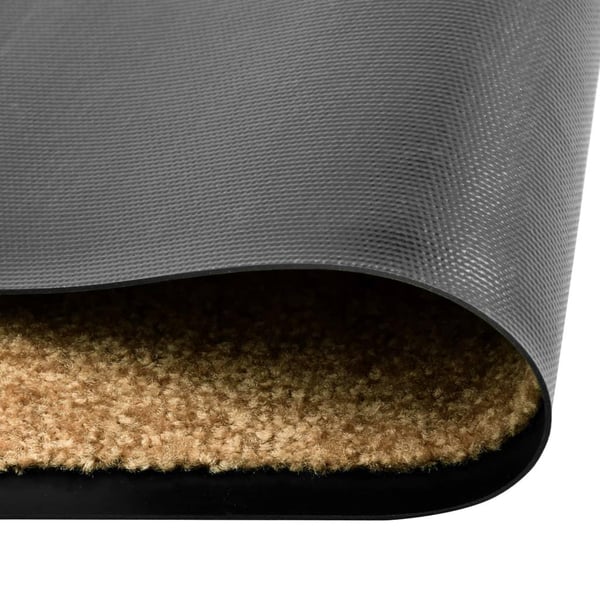 vidaXL Dørmatte vaskbar kremhvit 60x180 cm