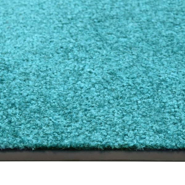 vidaXL vaskbar dørmåtte 60x90 cm cyanblå