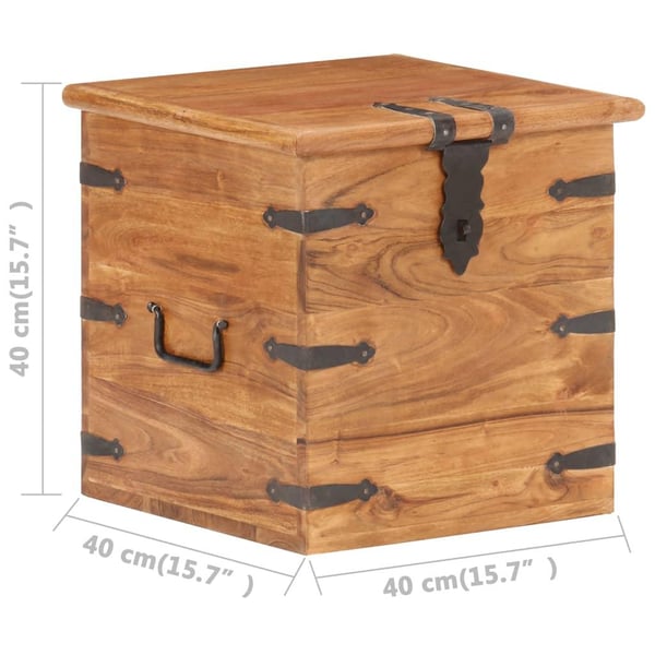 vidaXL Kiste 40x40x40 cm heltre akasie
