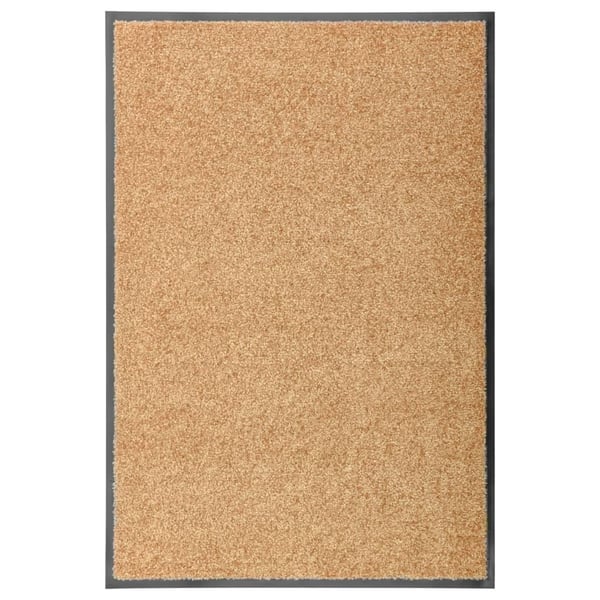 vidaXL vaskbar dørmåtte 60x90 cm cremefarvet