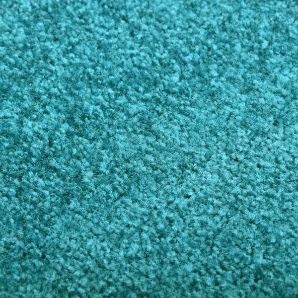 vidaXL vaskbar dørmåtte 90x150 cm cyanblå