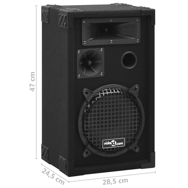 vidaXL prof. passive hi-fi-scenehøjttalere 2 stk. 800 W sort