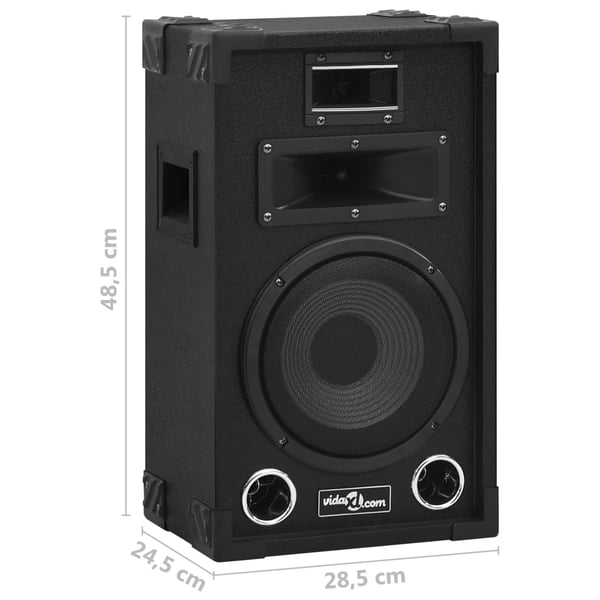 vidaXL Profesjonelle passive Hifi-høyttalere 2 stk 800 W svart
