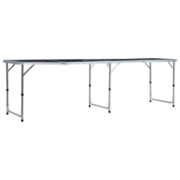 vidaXL Sammenleggbart ølpongbord med kopper og baller 240 cm