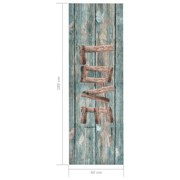vidaXL Kjøkkenmatte vaskbar Love 60x180 cm