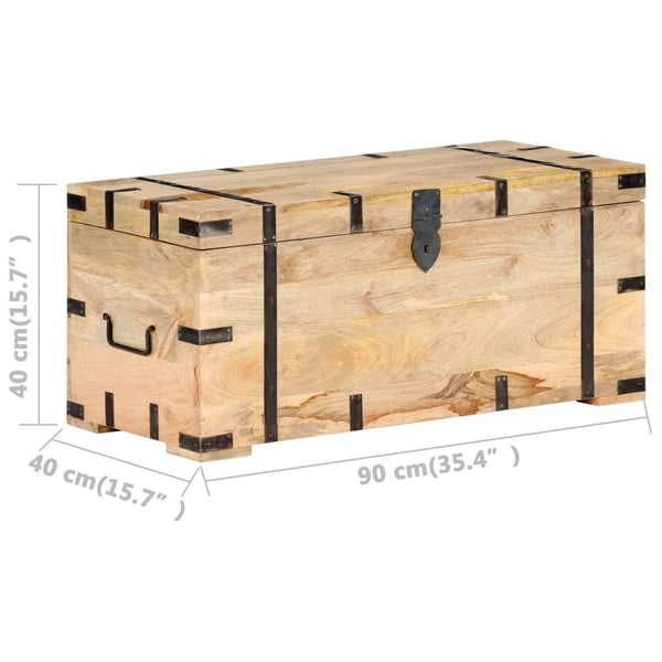 vidaXL Arkku 90x40x40 cm täysi mangopuu