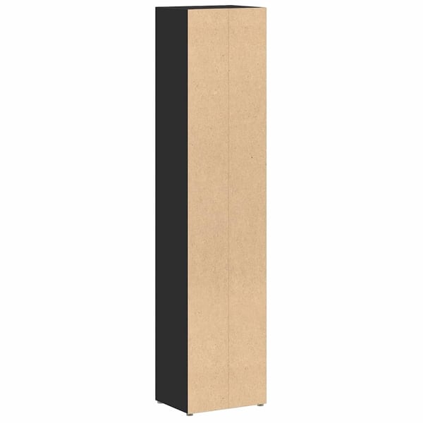 vidaXL CD-hyllyt 2 kpl musta 21x16x93,5 cm lastulevy