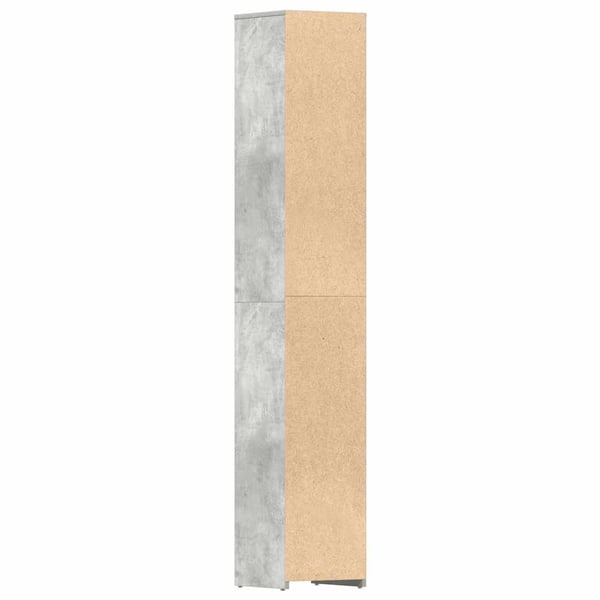vidaXL badeværelsesskab 30x30x183,5 cm spånplade betongrå