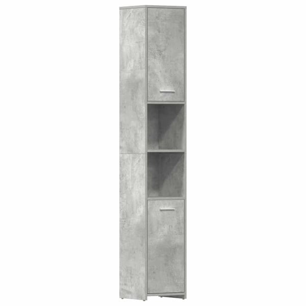 vidaXL Baderomsskap betonggrå 30x30x183,5 cm sponplate