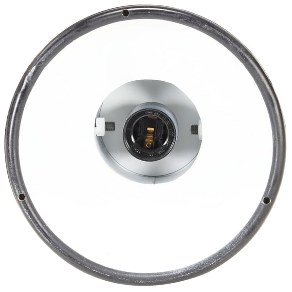vidaXL Hänglampa industriell 25 W svart rund 19 cm E27