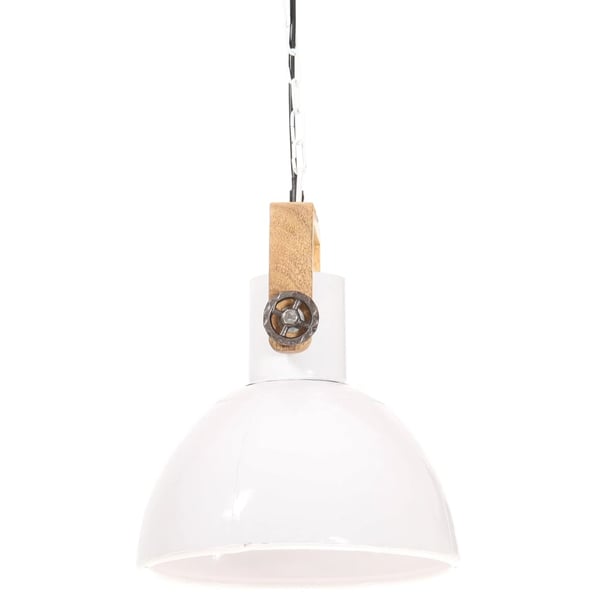 vidaXL Industriell hengelampe 25 W hvit rund 30 cm E27
