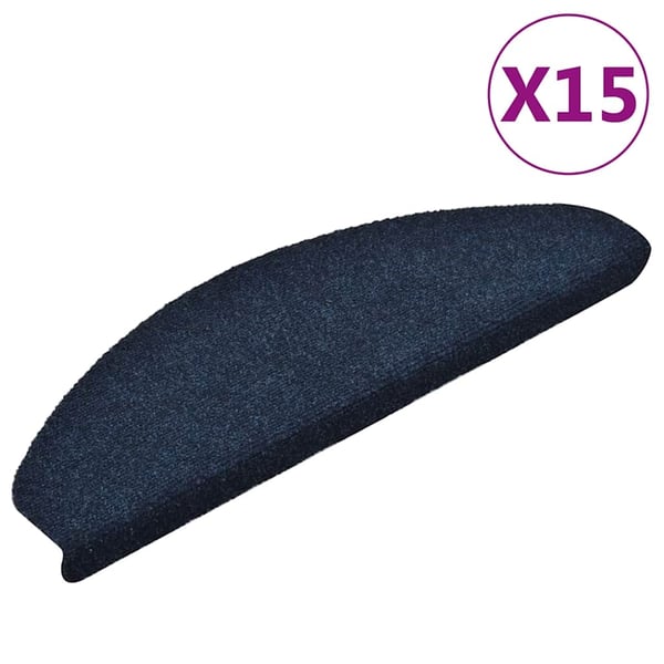 vidaXL Selvklebende trappematter 15stk marineblå 65x21x4cm nålestempel