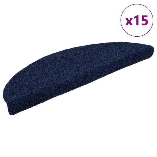 vidaXL Selvklebende trappematter 15stk marineblå 65x21x4cm nålestempel